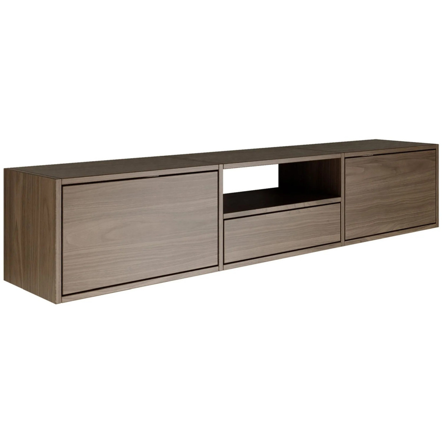Selsey TV-Hängeboard Framme mit Ablage in Holzoptik Walnuss, Breite: 150,1 cm, Tiefe: 30,0 cm, Höhe: 30,0 cm - Bild 2