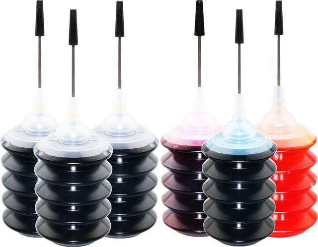 Royek Universelles Tinten-Nachfüllset in Schwarz und Multicolor für HP, Canon, Brother und Epson Patronen 301, 302, 304, 305, 545, 67, 664, 275 und Deskjet-Modelle - Bild 1