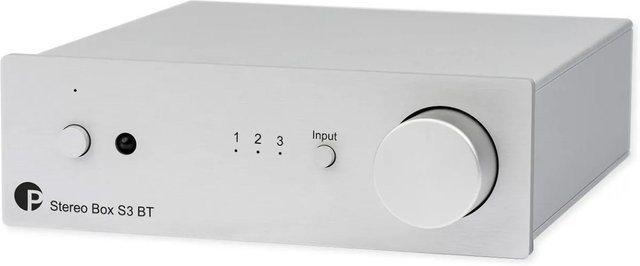 Pro-Ject Stereo Box S3 BT Vollverstärker in Silber mit Bluetooth und 3,5 mm Klinkenanschluss - Bild 1