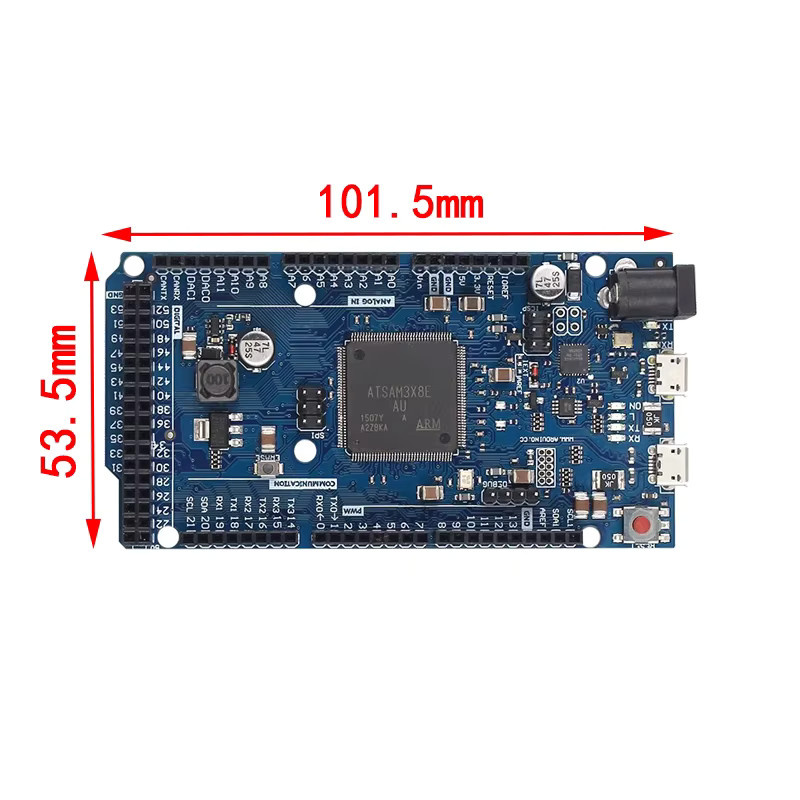 Si Tai&SH Wegen R3 Platine ATmega16U2 ATSAM3X8E Hauptsteuerkarte für Arduino mit USB-C Kabel in Blau - Bild 2