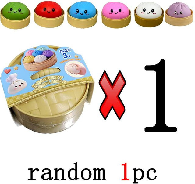 BC Pet Supplies Bunte Simulation Knödel Squishy Blind Box, Anti-Stress Rückprall Quetschspielzeug - Bild 1