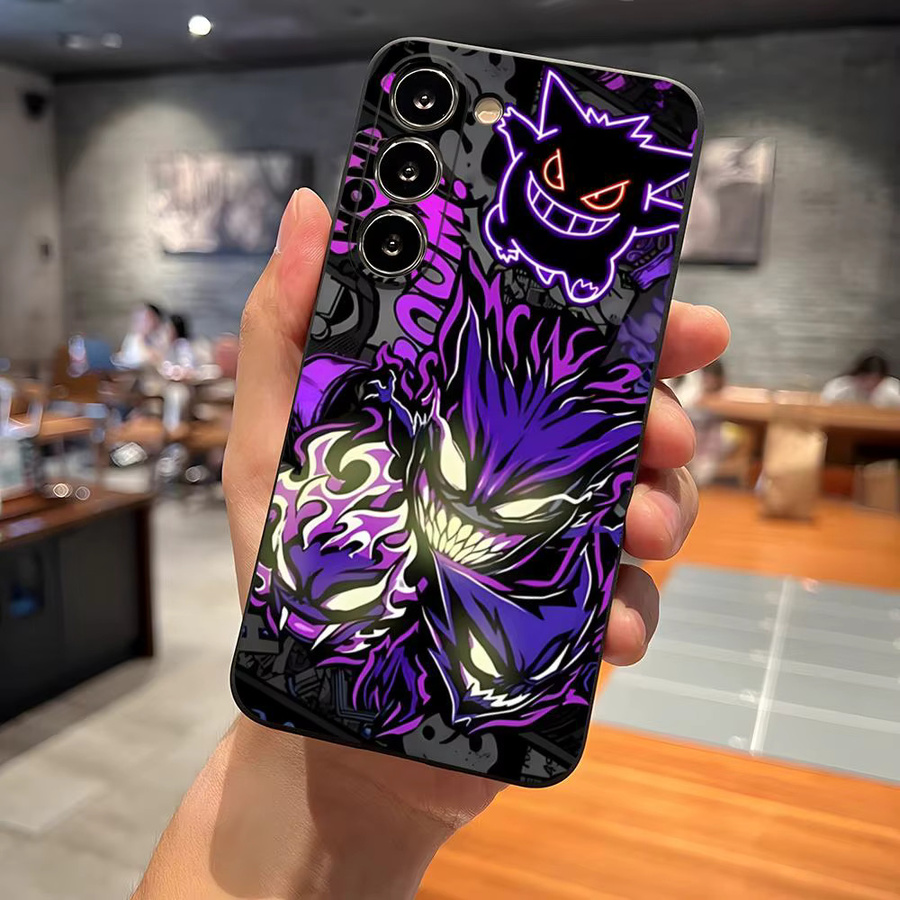 Handyhülle Potdemiel mit Anime Pokémon Gengar Design in Schwarz und Multicolour für Samsung Galaxy S26 S25 S24 S23 S22 S21 S20 Ultra Plus FE A16 A54 A34 A53 - Bild 2