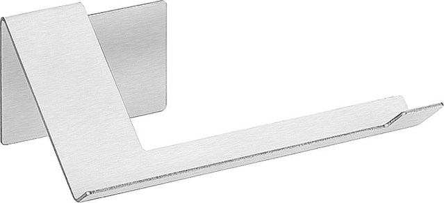 Brillantbad BIVA Papierrollenhalter ohne Deckel aus Edelstahl matt in Silber B/H/T: 15,5 x 8,3 x 5,8 cm zum Kleben - Bild 1