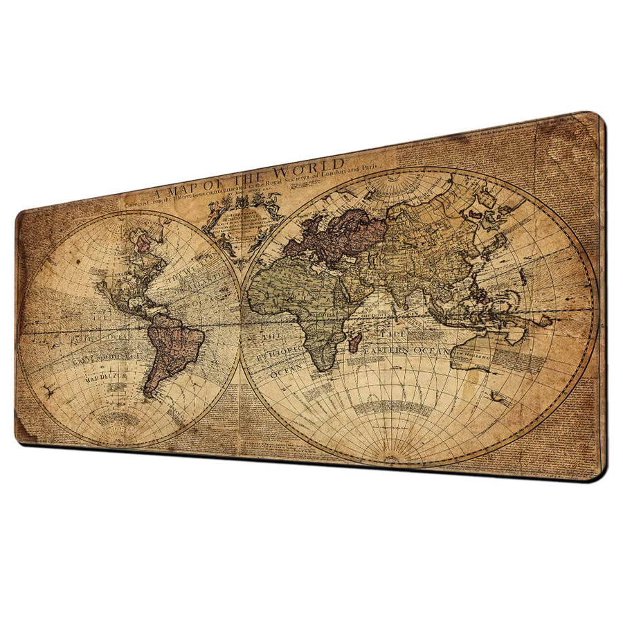 HYBXAXC Mauspad Retro Navigationskarte Kunst Gamer Mousepad aus Naturkautschuk als große Schreibtischunterlage - Bild 5