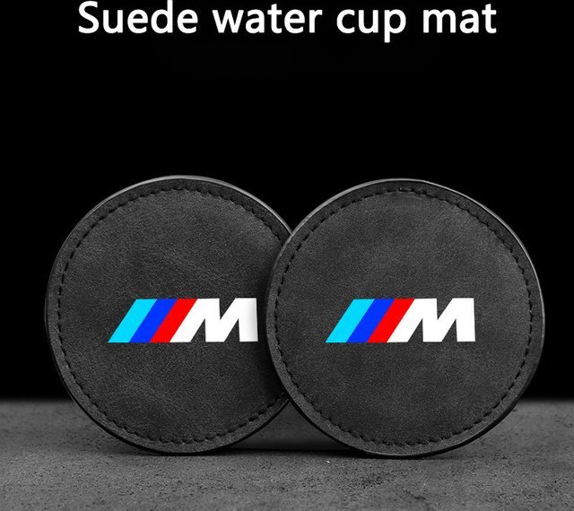 2er-Set Anti-Rutsch-Matten für BMW M Performance Getränkehalter in Schwarz - Bild 1