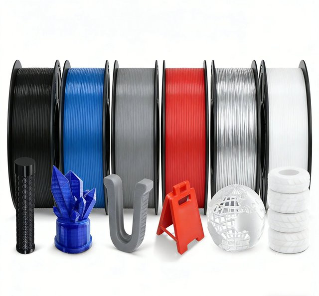 Filajoy3D TPU Filament Set 1,75mm Flexibel Weich 95A Grau 6er-Pack 1500g (6 x 250g) für FDM 3D-Drucker - Bild 1