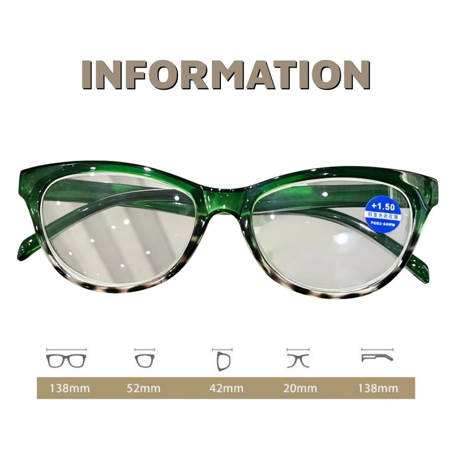 MOYOKA Lesebrille Cat-Eye, Unisex, Vollrand, Kunststoff - Bild 2