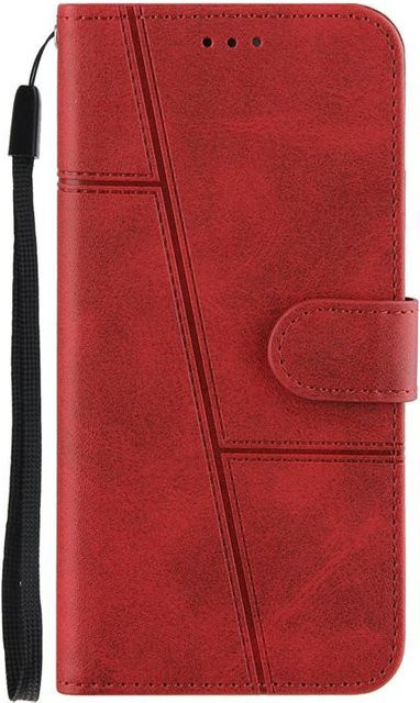 LG Velvet 5G Flip Wallet Buchhülle für LG Velvet LM-G900N LM-G910 in Rot - Bild 1