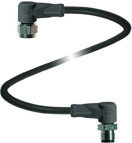 Pepperl+Fuchs 314828 Sensor-Aktor-Steckverbinder konfektioniert, Farbe: Schwarz, Material: Edelstahl, Länge: 0,3 m, Polzahl: 4 - Bild 1