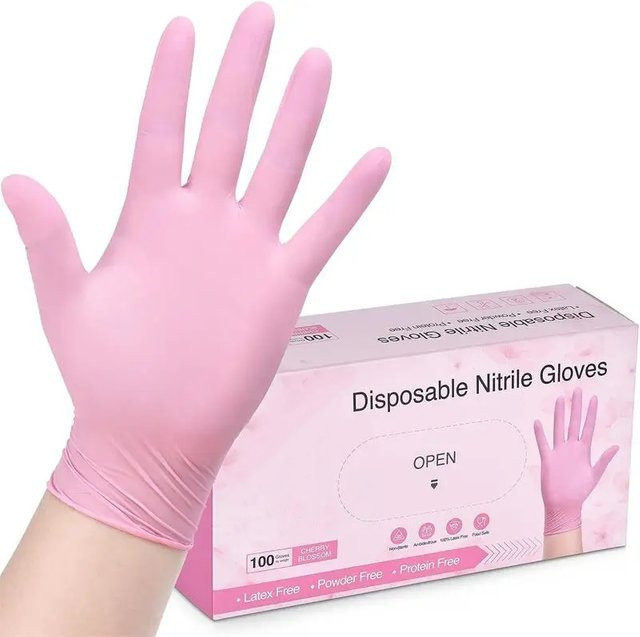 INMAICH Nitril-Einweghandschuhe latexfrei in Pink für Haushalt, Küche, Garten und Nagelstudios - Bild 1