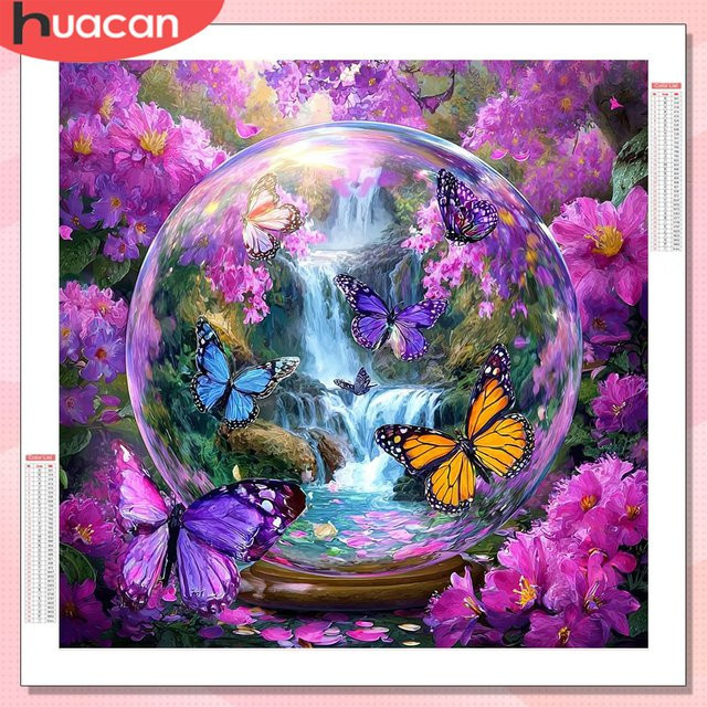HUACAN Diamantmalerei Schmetterling Tier, Mosaik Komplettset, für Erwachsene - Bild 1