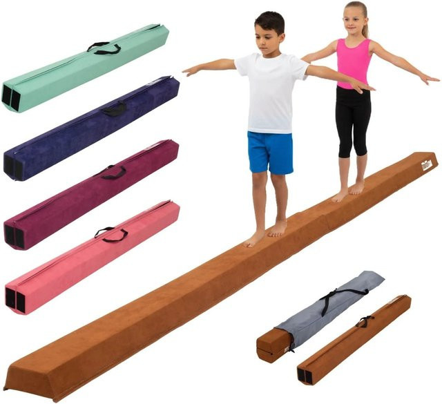TRUTZHOLM Schwebebalken Klappbar mit Tragetasche Braun - Bild 1