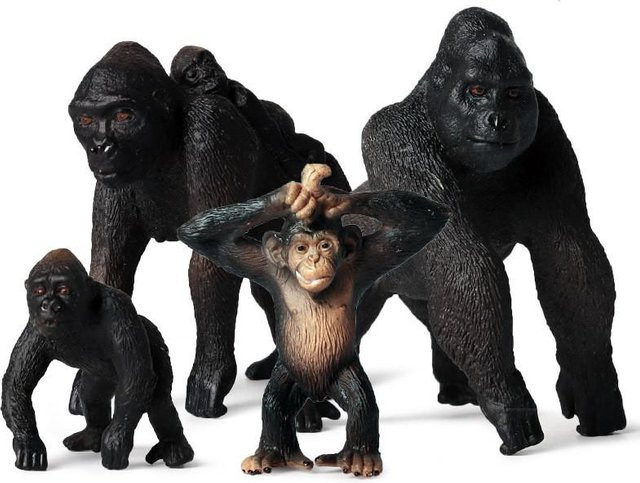 Wilde Tiere Gorilla Schimpanse Actionfigur, 4-teiliges Set, ab 3 Jahren - Bild 1
