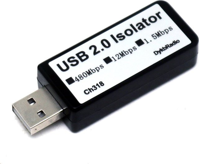 DYKBmetered CH318T USB 2.0 Hochgeschwindigkeits-Isolator mit 3 kV Isolationsschutz in Schwarz für PC, HDD und Audio-DAC zur Beseitigung von Erdgeräuschen - Bild 1