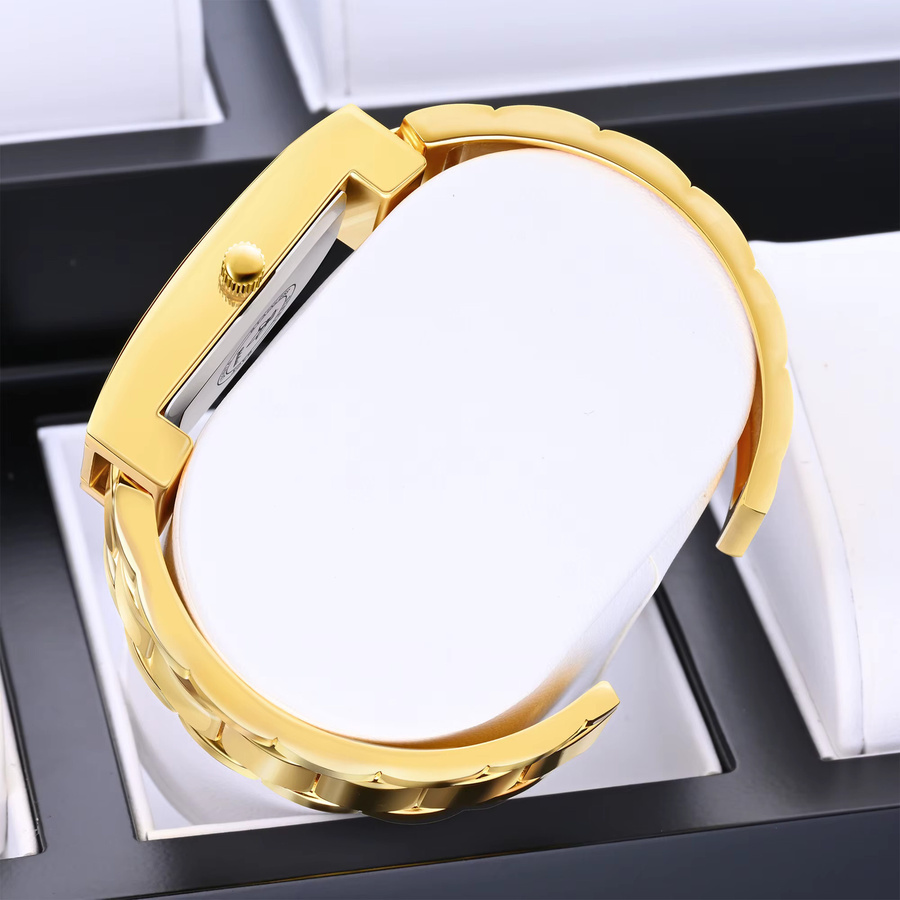 YaLaLuSi Armbanduhr Quarz, Kristall, Gold, Schwarz, Damen - Bild 2
