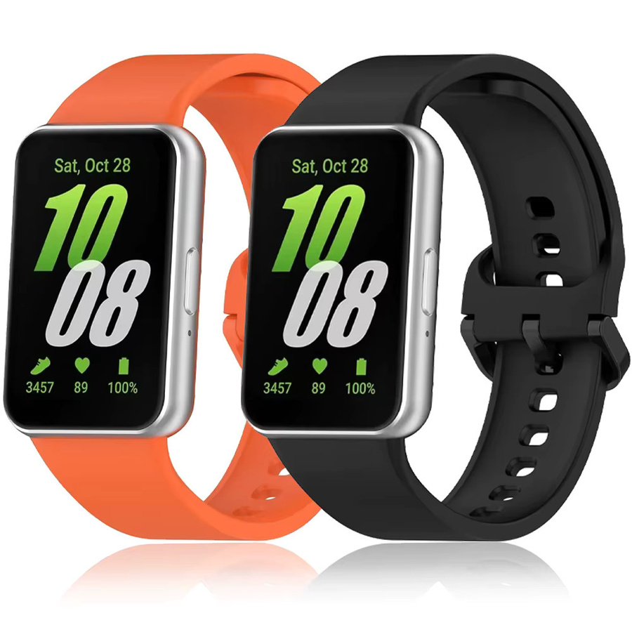 Samsung Uhrenarmband Silikon, Schwarz, Unisex, Samsung Galaxy Fit 3 - Bild 2