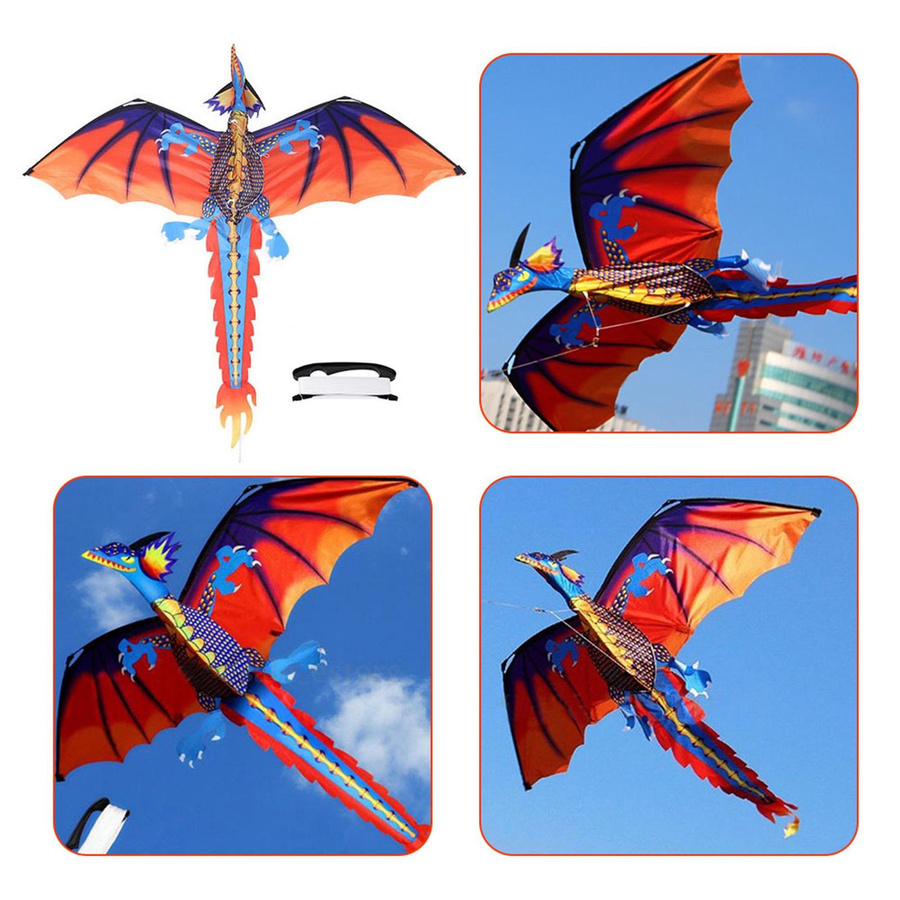 Fishine 3D Drachen Kite Outdoor Fliegender Drachen Nylongewebe Bunt - Bild 2