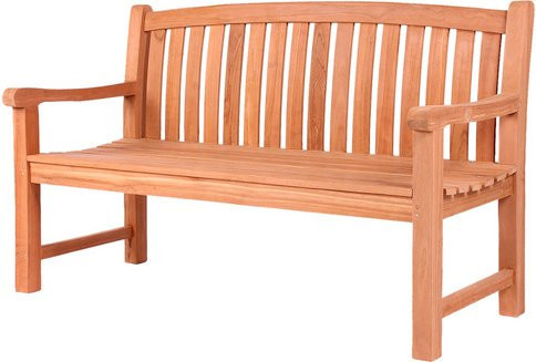 deVries Gartenbank Woodie aus Teakholz in Braun, 3-Sitzer mit Armlehnen, B/H/T: 150 x 94 x 57 cm - Bild 1