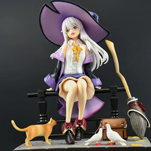 Yiran toy 1 Graues Hexenmädchen Figur mit Szenenbasis aus PVC ABS - Bild 1