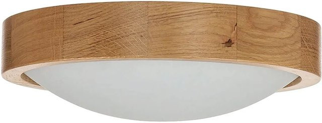 Fernly Moderne Deckenlampe aus Holz und Glas, Rund, Durchmesser: 27 cm, E27 - Bild 1