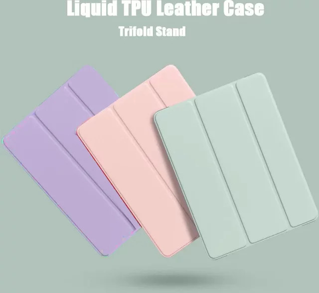 Xiaomi PU Trifold Flip Flüssigsilikonhülle für Redmi Pad Pro, Pad SE und Pad 2 in Grün - Bild 1