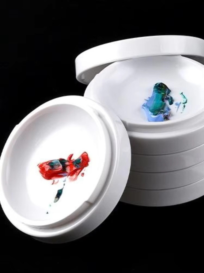 JETTING 5er Set Fünfschichtpalette in Weiß aus Kunststoff für Gouache und Anfänger - Bild 6