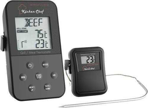 TFA Dostmann Funk-Grill-Thermometer mit Kabelsensor, Alarm und Timer zur Überwachung der Kerntemperatur - Bild 1