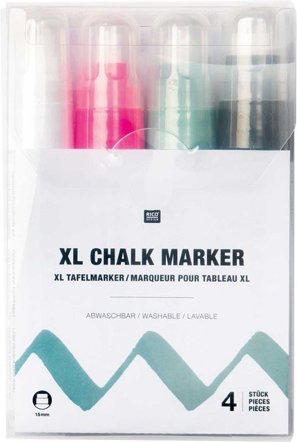 Rico Design XL-Flüssigkreide Set in 4 Farben, Mehrfarbig, 25g - Bild 1