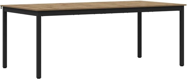 vidaXL Esstisch aus Holzwerkstoff in Eiche, rechteckig, Braun/Schwarz, B: 90 cm, T: 75 cm, H: 90 cm - Bild 1