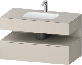 Duravit Qatego Einbauwaschtisch-Möbel-Set in Beige, B/T/H: 100 x 55 x 60 cm - Bild 1