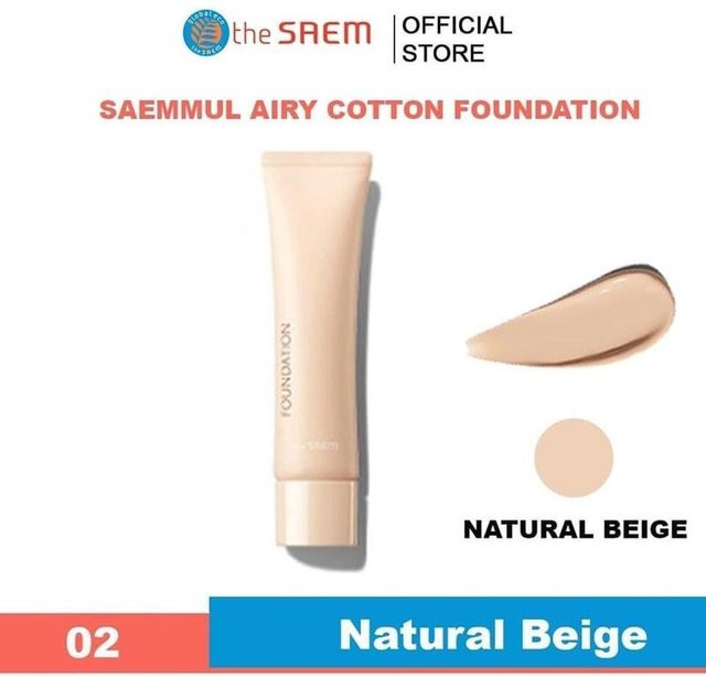 The Saem Saemmul Airy Cotton Foundation, Naturale Beige, 30 ml - Bild 1