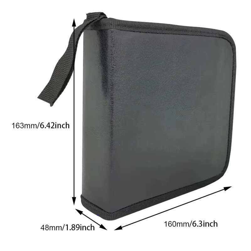KOQZM CD-Aufbewahrungstasche für 40 Scheiben, doppelseitiger DVD-Organizer in Schwarz - Bild 5
