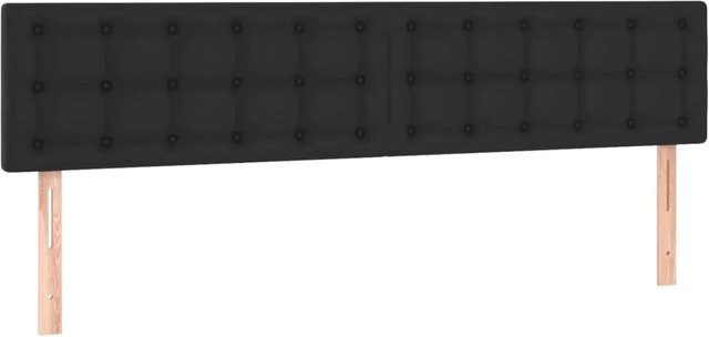 vidaXL LED Kopfteil in Schwarz aus Kunstleder mit integrierter Beleuchtung und USB-Ladeport, B/H: 200 x 78/88 cm - Bild 1