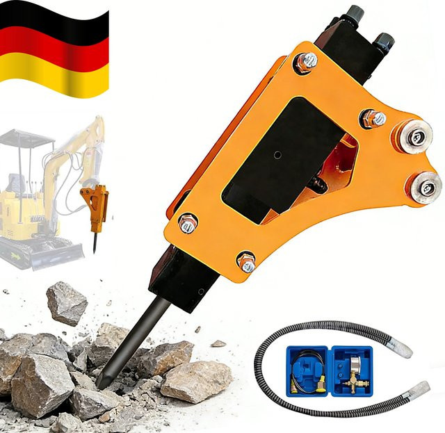 MMS Hydraulikhammer Betonbrecher mit 25mm Stifte für Minibagger und Kleinbagger Anbaugerät - Bild 1