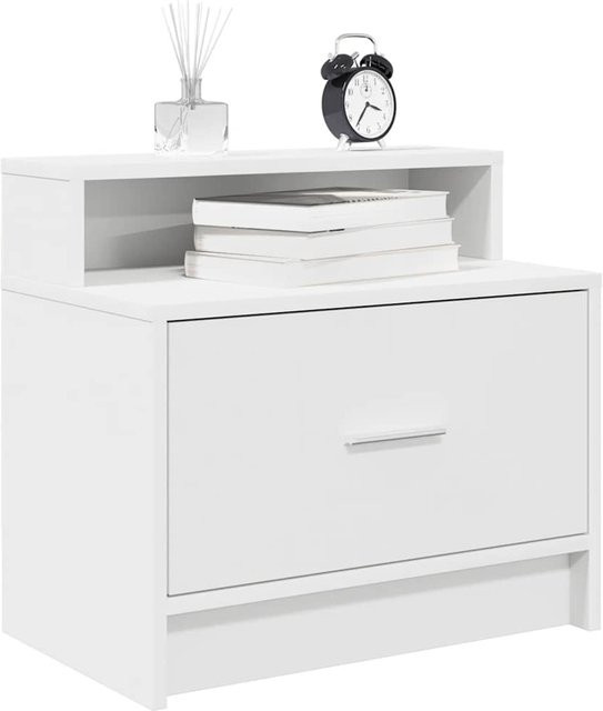VIDAXL Nachttisch mit Schublade in Weiß für das Schlafzimmer, B/T/H: 51 x 31 x 47 cm - Bild 1
