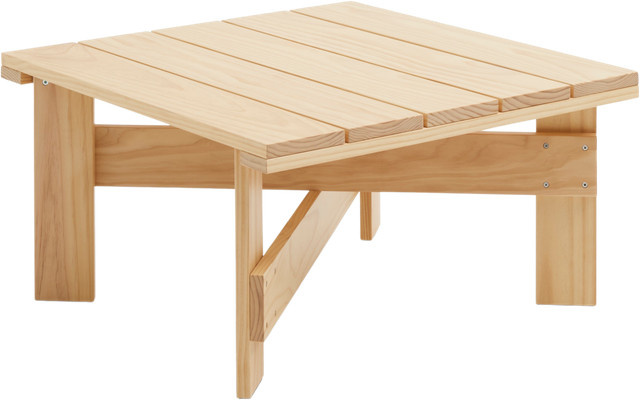 HAY Crate Couchtisch aus lackiertem Kiefernholz in Beige, B/T/H: 75,5 x 40,0 x 40,0 cm - Bild 1
