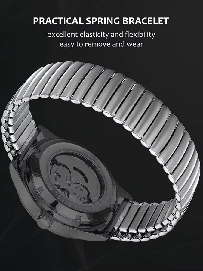 T-WINNER Armbanduhr Edelstahl, Automatik, Schwarz, Herren - Bild 4