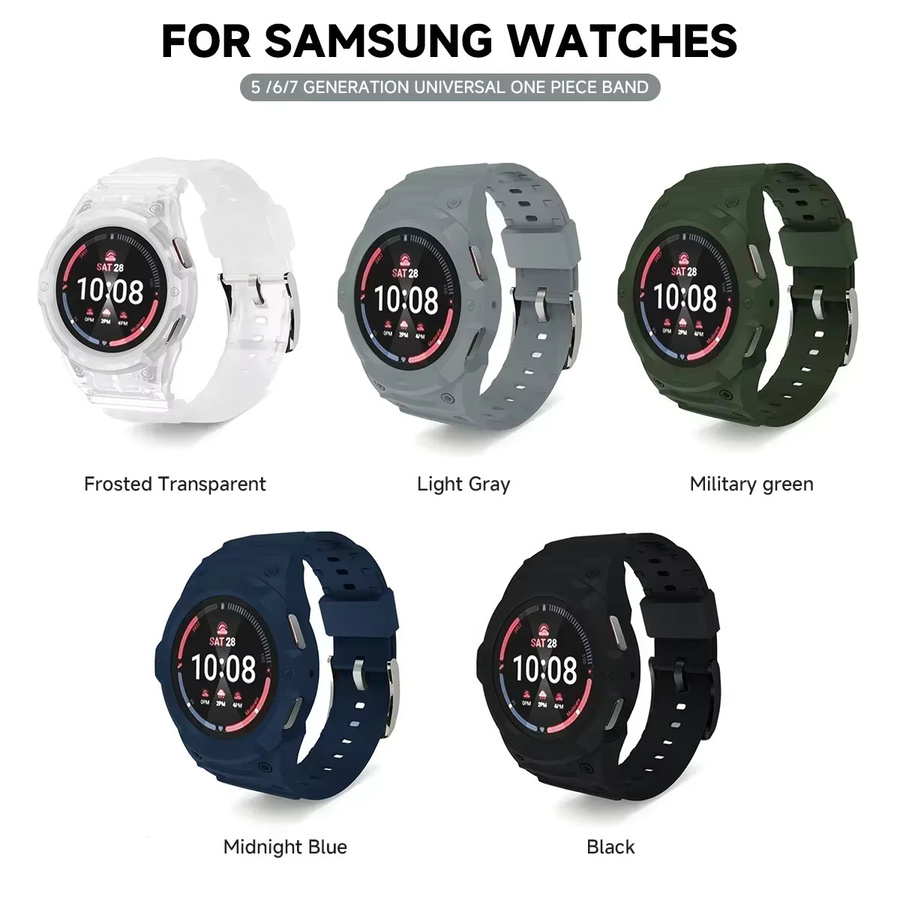 OAKCHARM Uhrenarmband Silikon, Schwarz, Samsung Galaxy Watch 7/6/5/4 - Bild 3