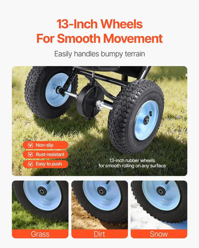 Buying Solutions MB Rasenstreuer mit 45 kg Fassungsvermögen und All-Terrain-Luftreifen für die Rasenpflege - Bild 9