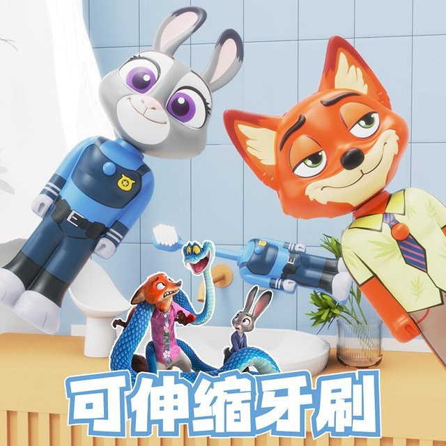HEROCROSS Disney Zootopia Judy Nick Anime-Figur, Zahnbürste - Bild 1