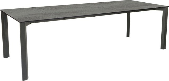 Stern Ausziehtisch Penta Aluminium in Graphit mit Silverstar Zement Tischplatte und Nivelliersystem B/T: 200 bis 250 x 100 cm - Bild 1