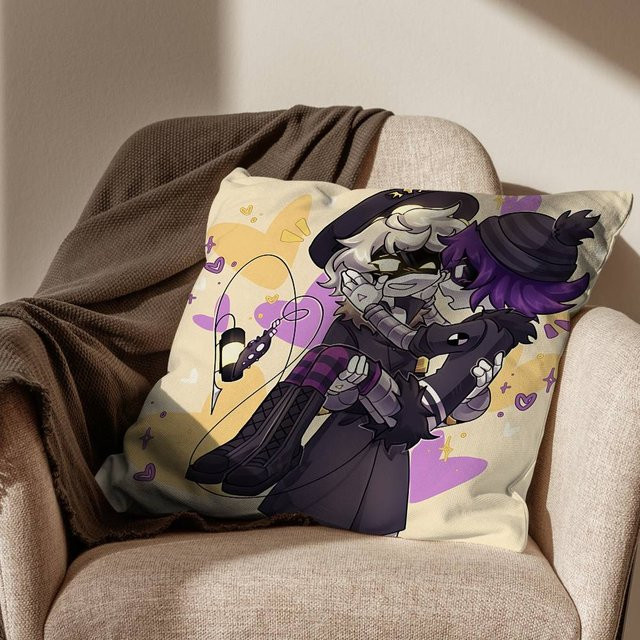 Dekorativer Kissenbezug JMG Clothing mit N und Uzi Mord Drohnen Motiv, Mehrfarbig, B/T: 50 x 50 cm - Bild 1