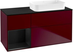 V&B Waschtischunterschrank Finion mit Wandbeleuchtung, Farbe Peony Matt, B/T: 120 x 60 cm - Bild 1