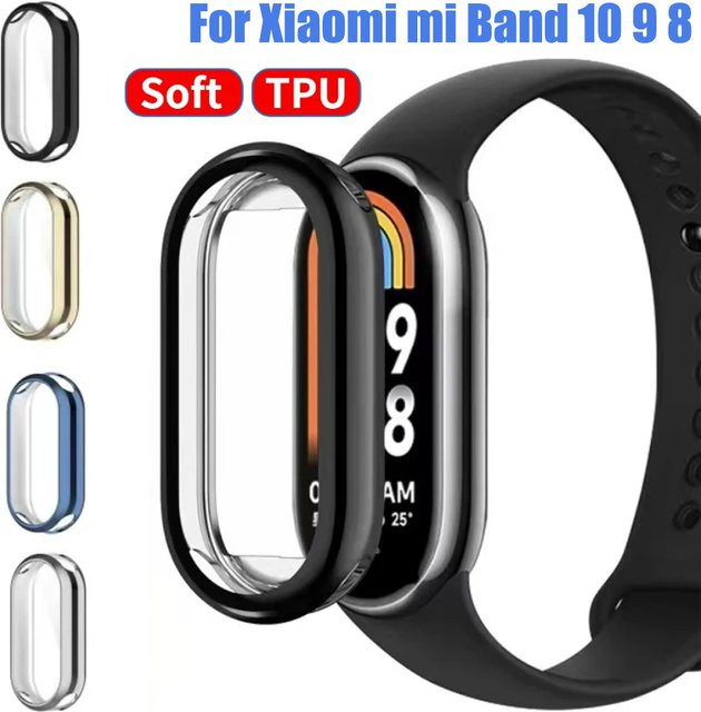 Xiaomi Schutzhülle für Mi Band 10 9 8, Silikon-TPU, Schwarz - Bild 1