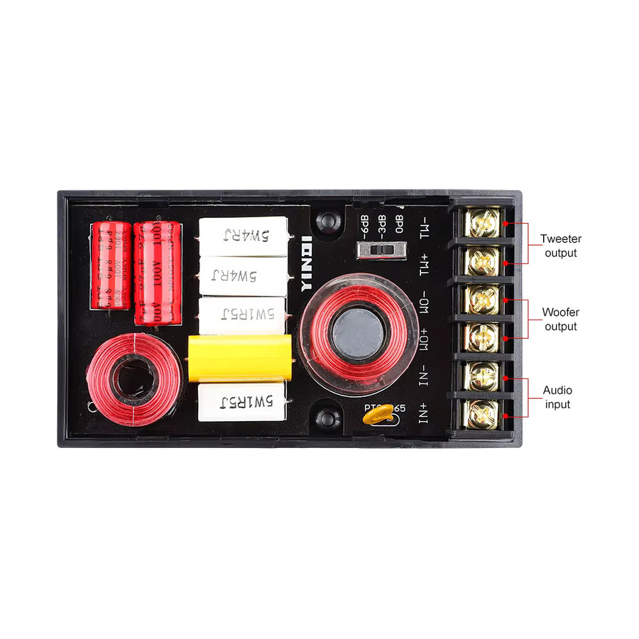 AIYIMA 2er-Set 2-Wege Audio-Crossover für Auto-Lautsprecher, 200W High-Low-Frequenz-Teiler mit 3000Hz, Multicolor - Bild 3