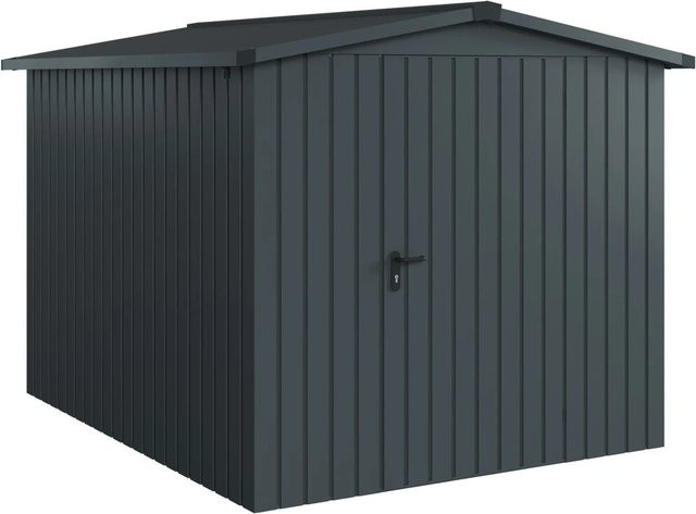 Hörmann EcoStar Gerätehaus Euroline Satteldach 1-flg in Anthrazitgrau B: 237 cm, T: 278 cm - Bild 1