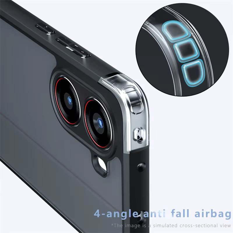 Mattierte und stoßfeste Schutzhülle für dein Xiaomi Poco X8 Pro Max in Schwarz, durchscheinende Hartschale mit Rahmen - Bild 4