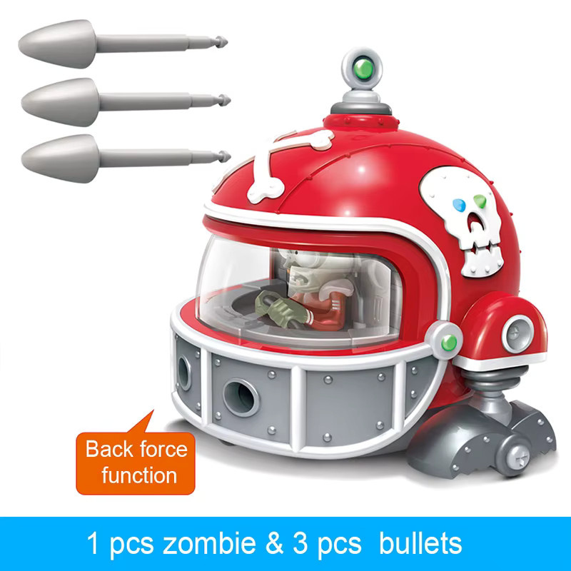 SHI JI YI GAO Plants vs. Zombies 2 Mecha-Fußball-Zombie-Spielzeugset, Rückziehauto, Actionfiguren, Kampfspielmodell - Bild 2