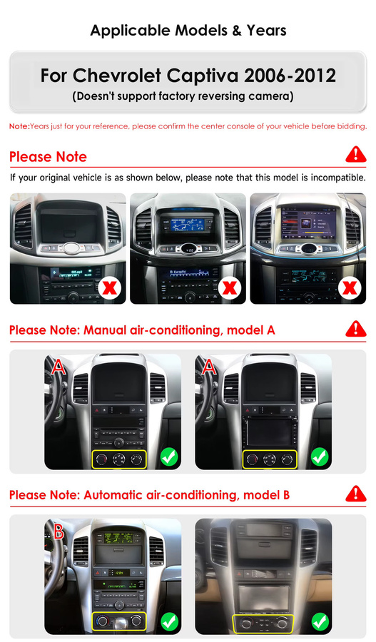 OSSURET Android 14 Autoradio für Chevrolet Captiva 2006-2012 mit 9,7 Zoll Touchscreen, GPS Navigation, Carplay und Stereo Audio in Schwarz - Bild 2