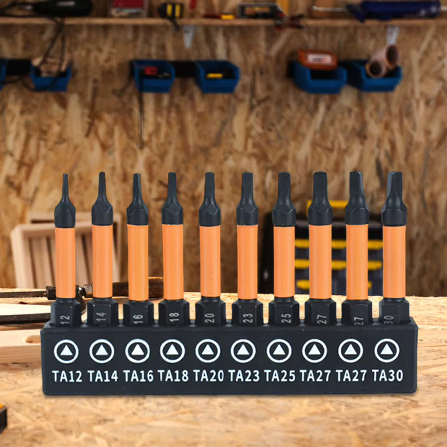 Alloet 10-teiliges Dreieck-Schraubendreher-Set aus S2-Legierungsstahl mit Magnetkopf, Bits TA12 bis TA30 - Bild 2